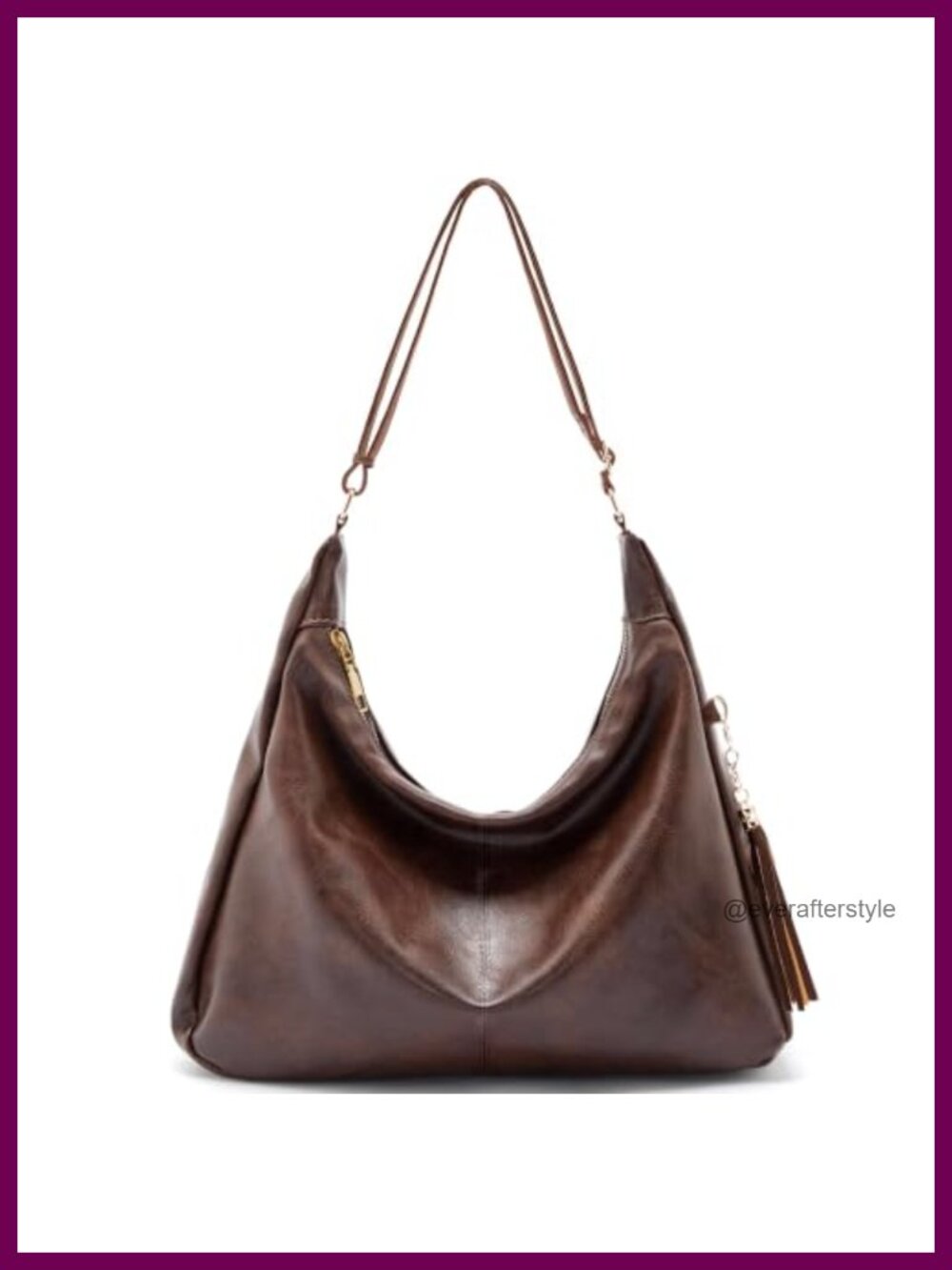Slouchy Hobo Purse Vegan Leather Crossbody Tote Shoulder Bag